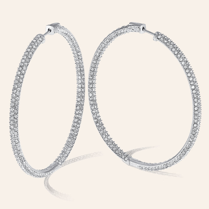 The Grand Inside-Out Statement 2.7" Hoop Earrings