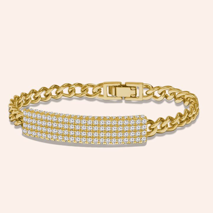 Legacy Delight Pave ID Curb Link Bracelet -Includes Extenders