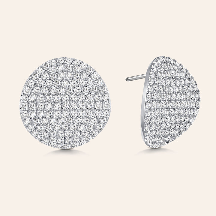 Aspen Elegance Pave Statement Stud Earrings