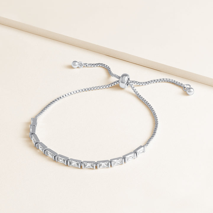 That Sparkle Baguette Tennis Pull-Tie Bracelet