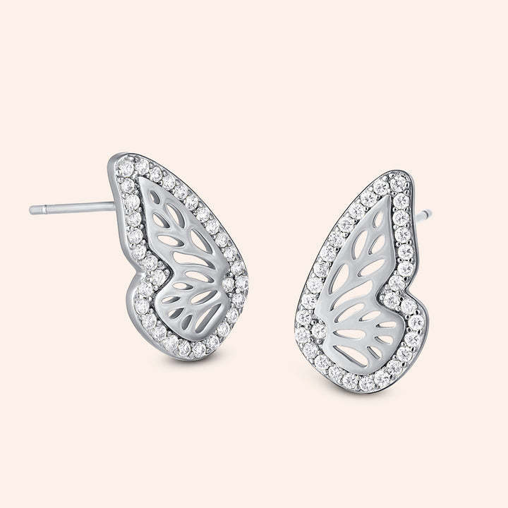 Open Wings Cut-out Design Butterfly Earrings