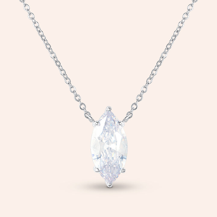 Real Glam 5.65CTW Marquise Cut Pendant Necklace