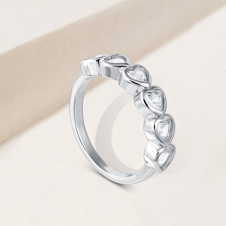 All my Love Heart Cut Eternity Band Ring