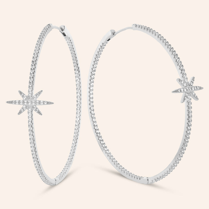 Tiara Statement 2,75" Hoop Earrings