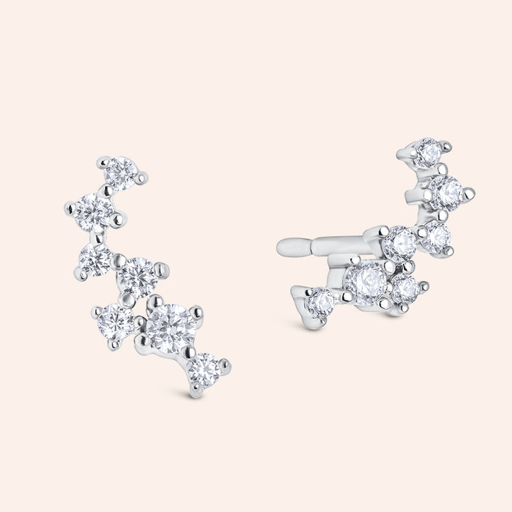 Eden Sterling Silver Delicate Stud Earrings