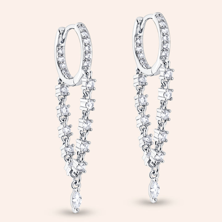 Lucille Marquise Huggie Earrings