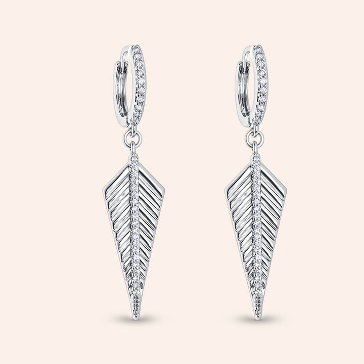 Spiked Leaf Dangle Earrings