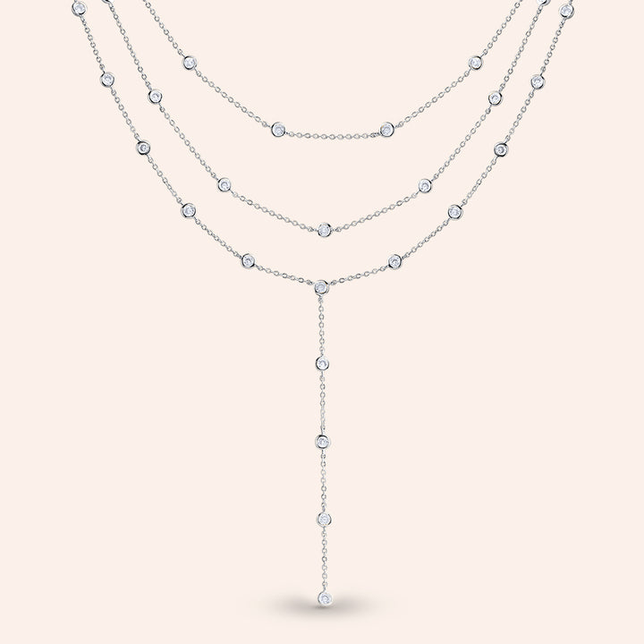 Arianna Set of Two Diamonds by the Yard Layering Necklaces