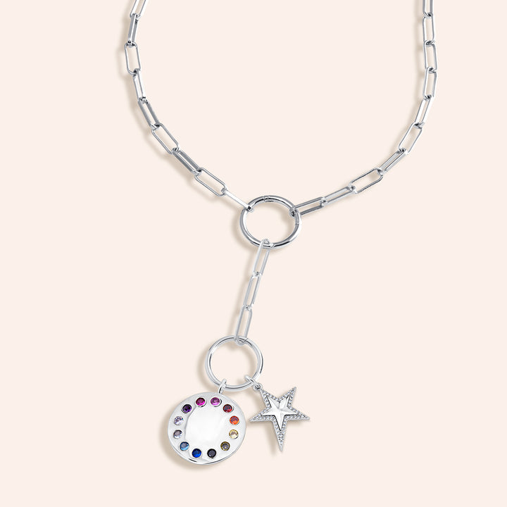 Inspire and Shine Multi Charm Necklace Set - Star & Palette Charms