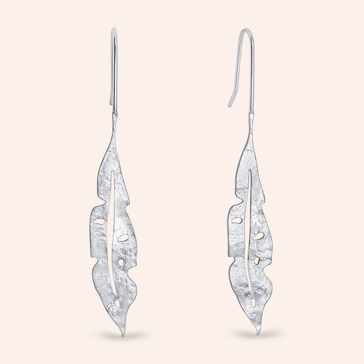 Baily High Polish Leaf Dangle Earrings